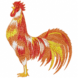Chickens And Roosters Embroidery Design 9